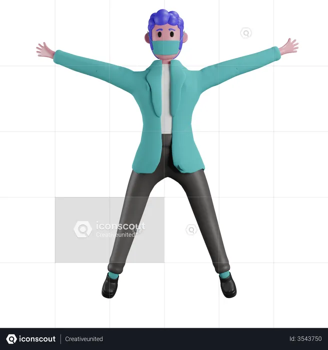 Doctor doing exercise  3D Illustration