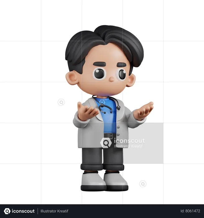 Doctor enojado  3D Illustration