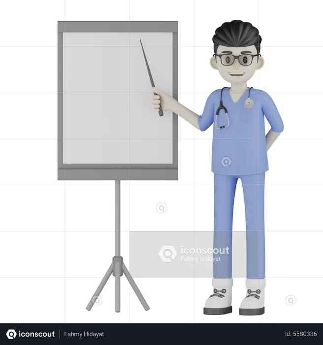Doctor Explaning  3D Illustration