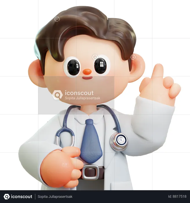 Doctor Gives Advice To Patient  3D Illustration