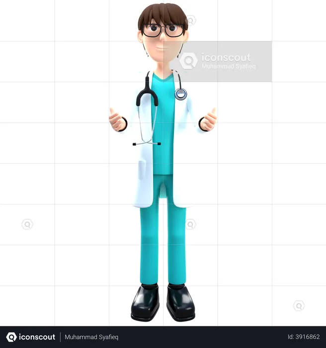 Doctor Giving Advise  3D Illustration