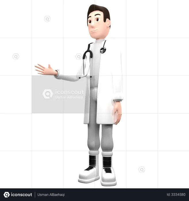 Doctor Giving Instructions  3D Illustration