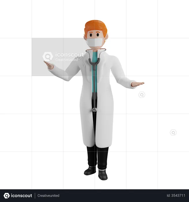 Doctor giving medical advice  3D Illustration