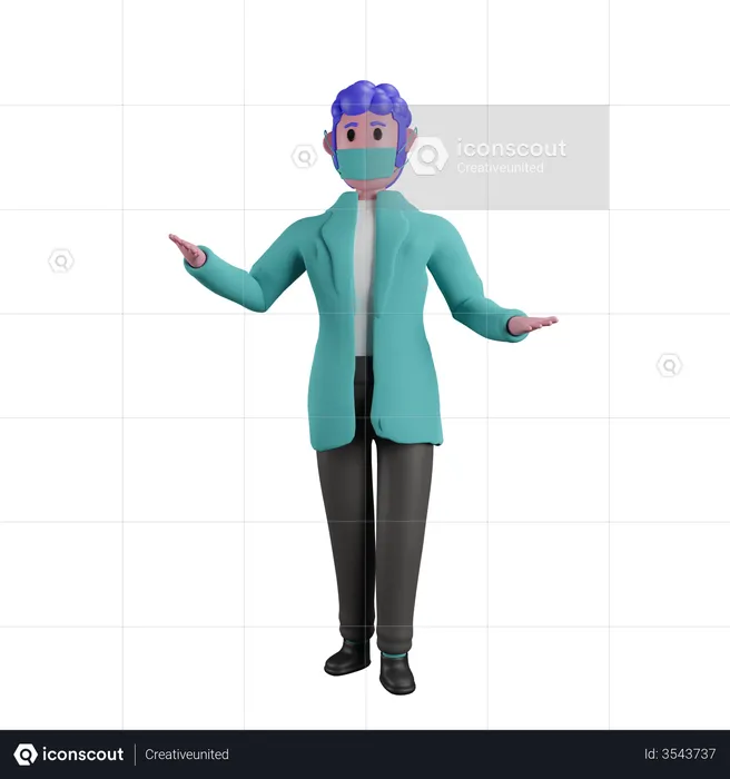 Doctor giving medical advice  3D Illustration