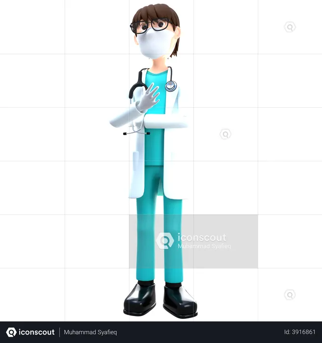 Doctor Giving Medical Advise  3D Illustration