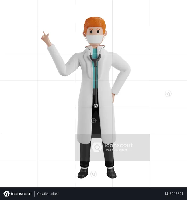 Doctor giving medical advise  3D Illustration