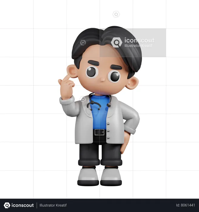 Doctor Giving Mini Love  3D Illustration