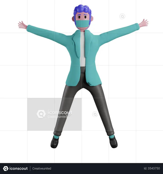 Doctor haciendo ejercicio  3D Illustration