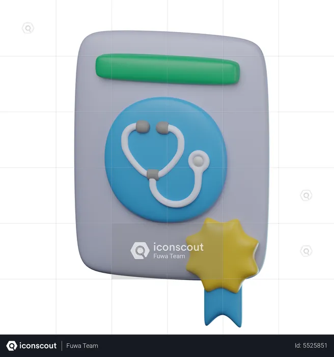 Doctor License  3D Icon