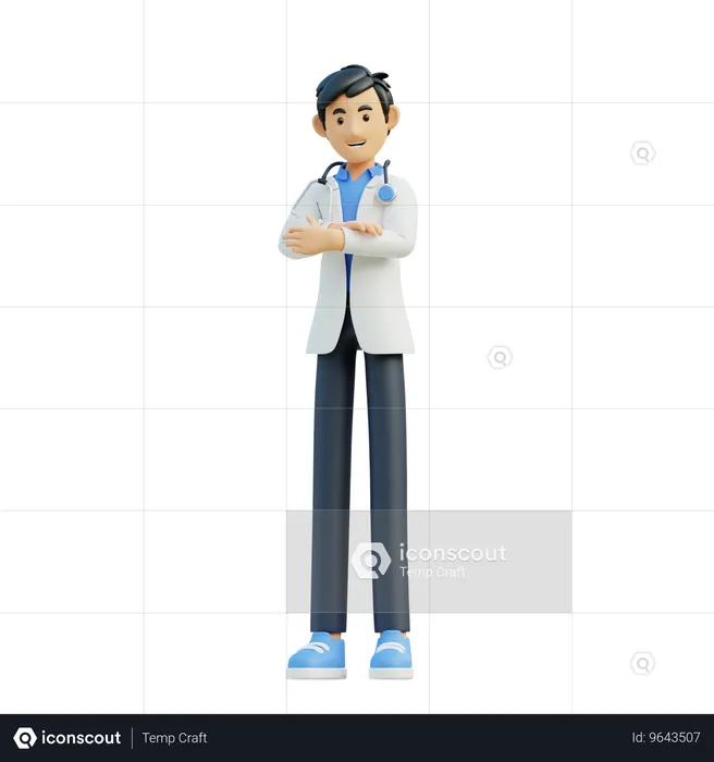 Doctor masculino  3D Illustration