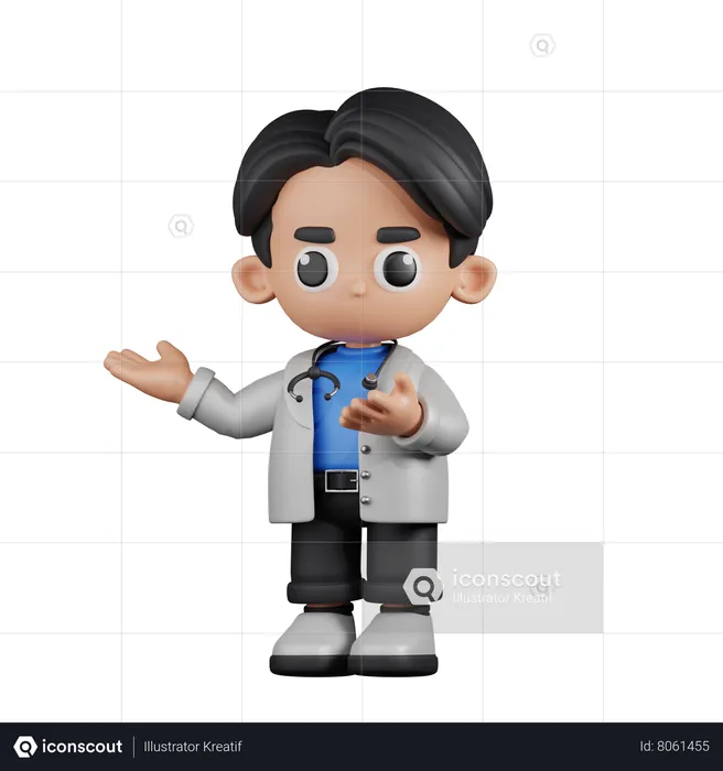Doctor Presenting  3D Illustration