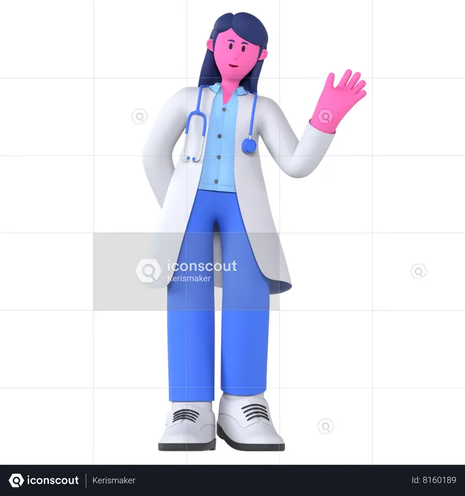 Doctor Say Hello  3D Illustration