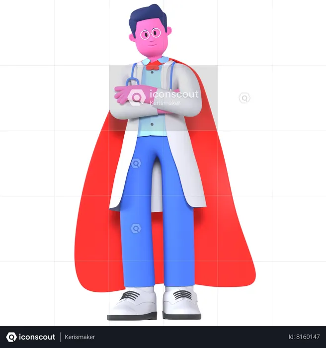 Doctor Waring Hero Caps  3D Icon