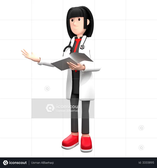 Doctor Write Prescription  3D Icon