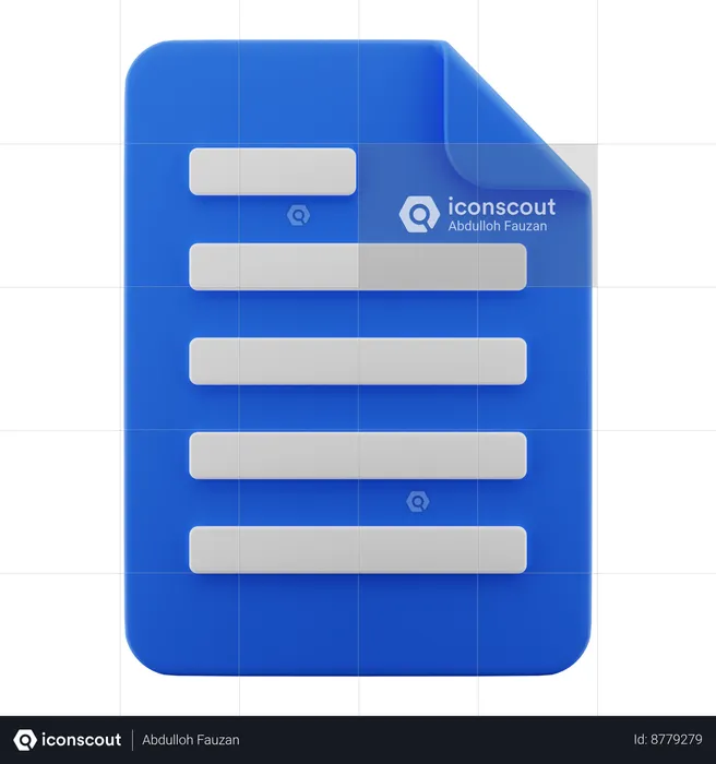 Document  3D Icon