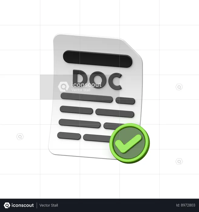 Document  3D Icon