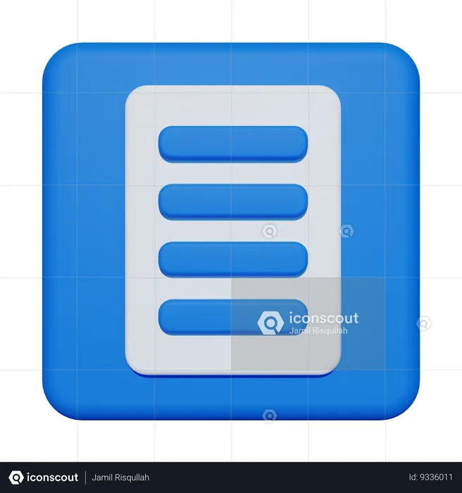 Document  3D Icon