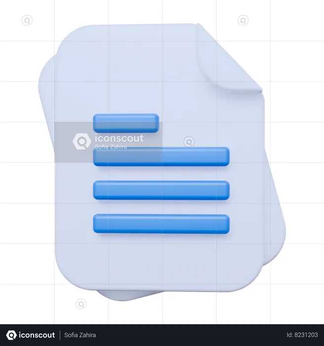 Document  3D Icon