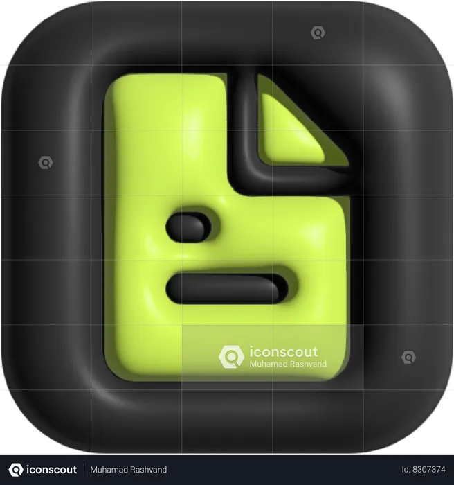 Document  3D Icon