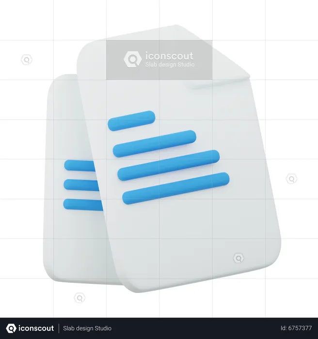 Document  3D Icon