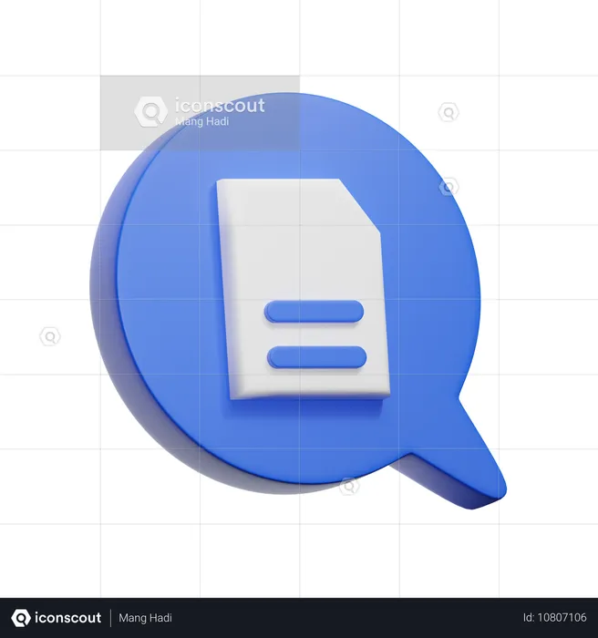 Document  3D Icon