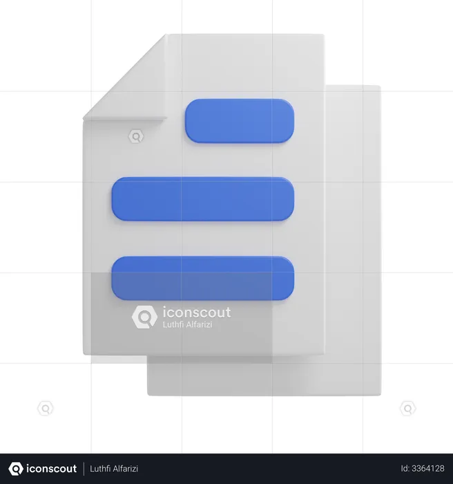 Document  3D Icon