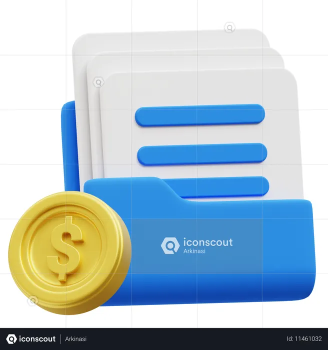 Document  3D Icon