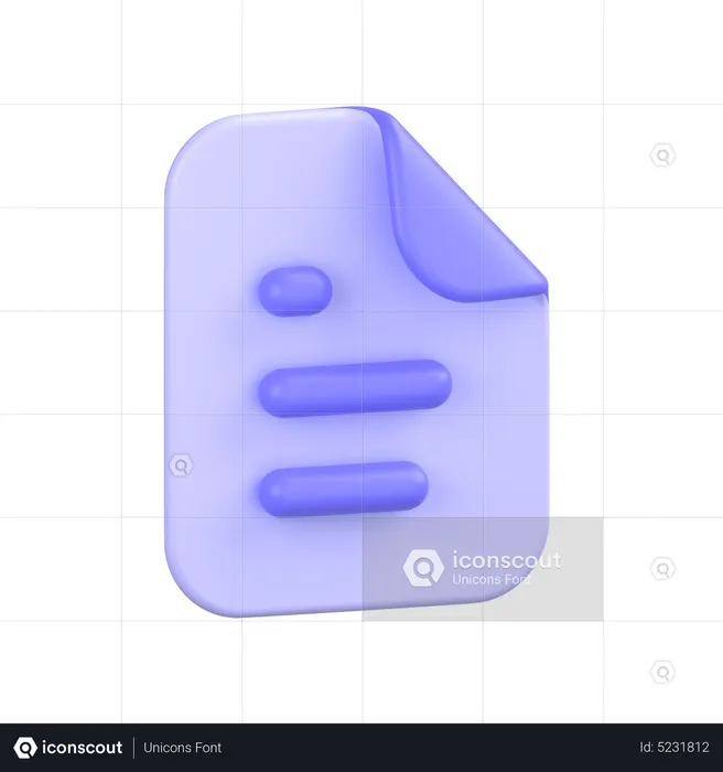 Document  3D Icon