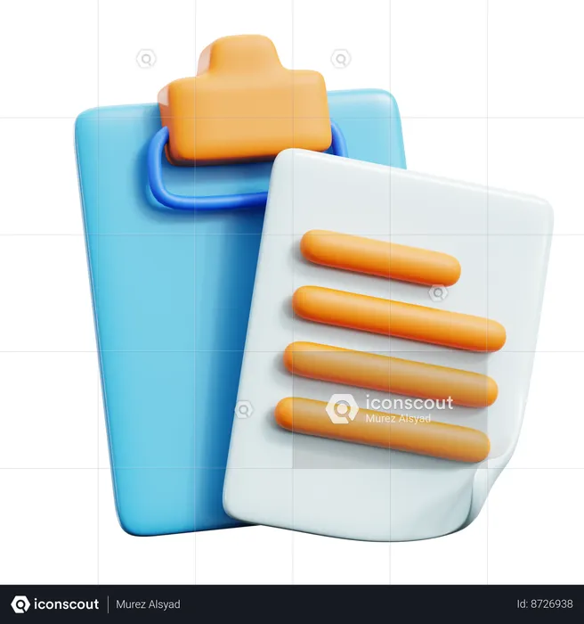 Document  3D Icon