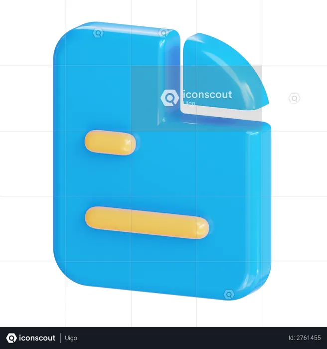 Document  3D Icon