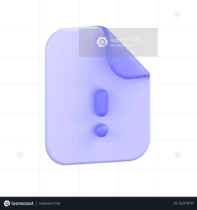 File Error  3D Icon