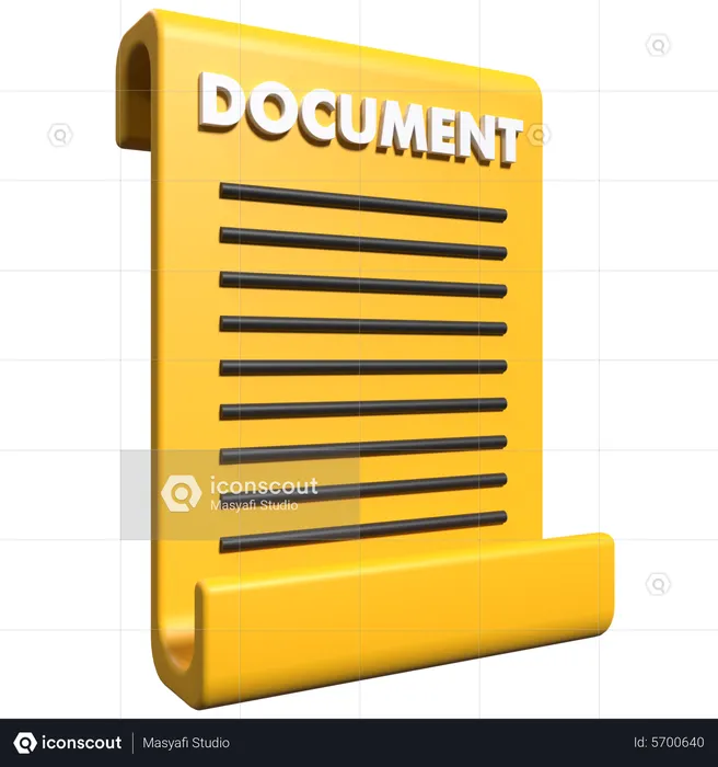 Document  3D Icon