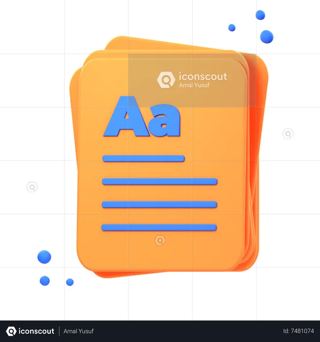 Document  3D Icon