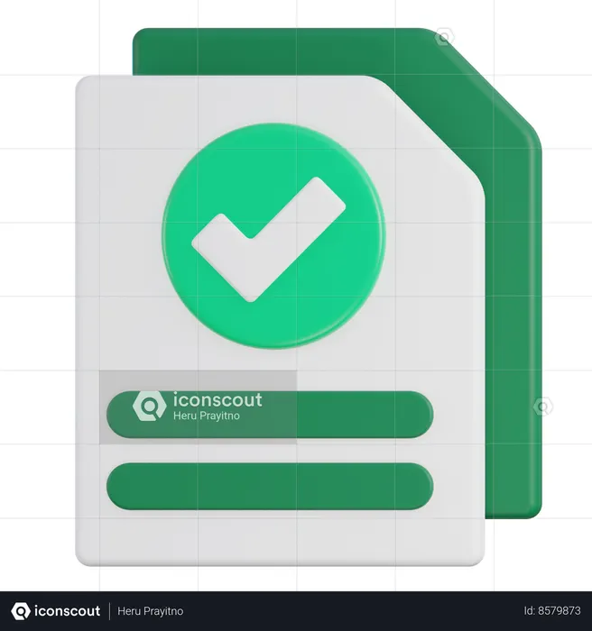 Document Accept  3D Icon