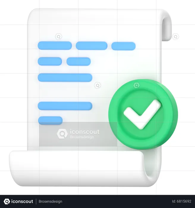 Document accepted  3D Icon