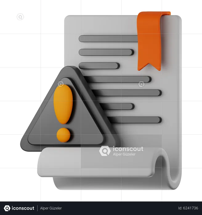 Document Alert  3D Icon