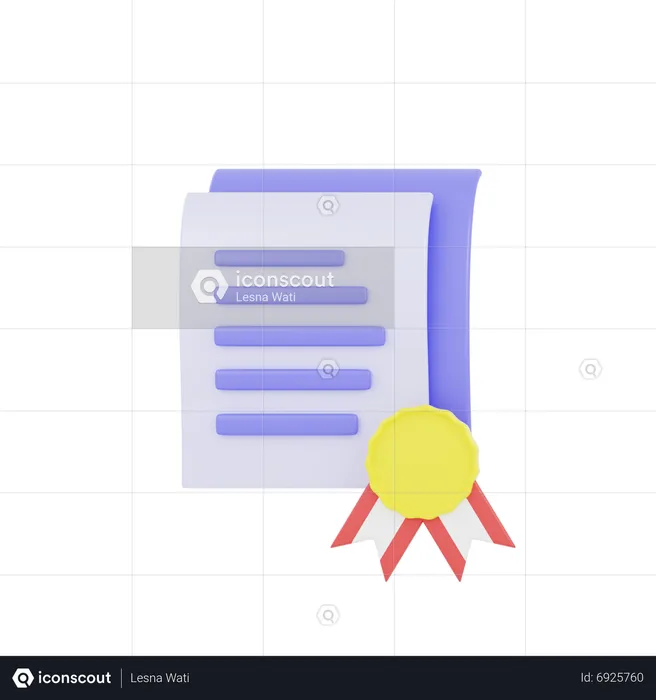 Document Badge  3D Icon