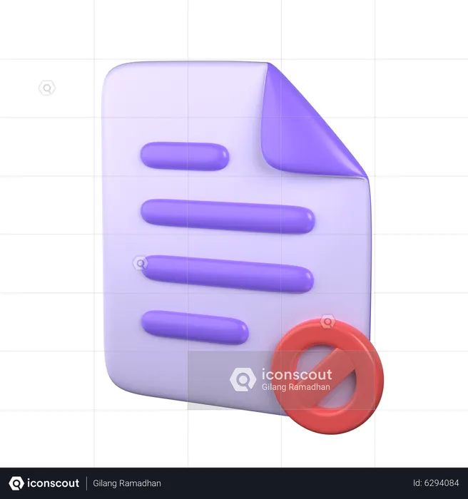 Document bloqué  3D Icon