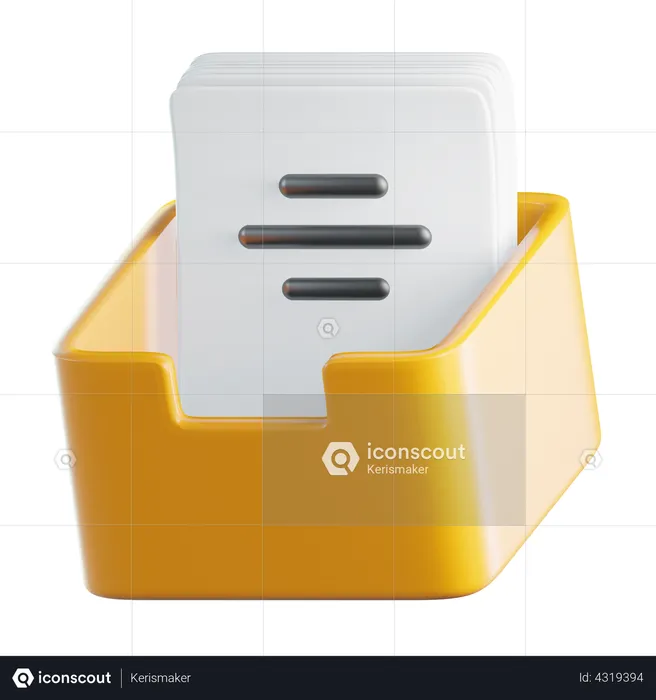 Document Box  3D Icon