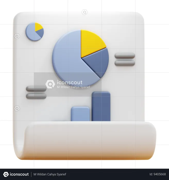 DOCUMENT CHART  3D Icon