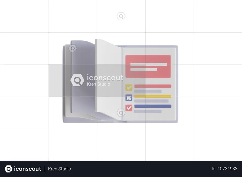 Document Checklist  3D Icon