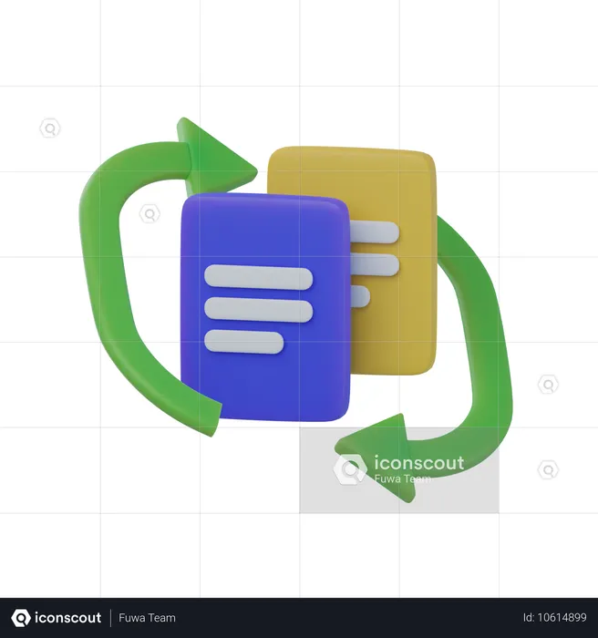 文書の比較  3D Icon