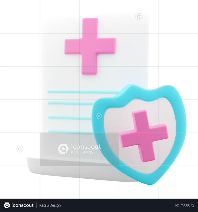 Document d'assurance  3D Icon