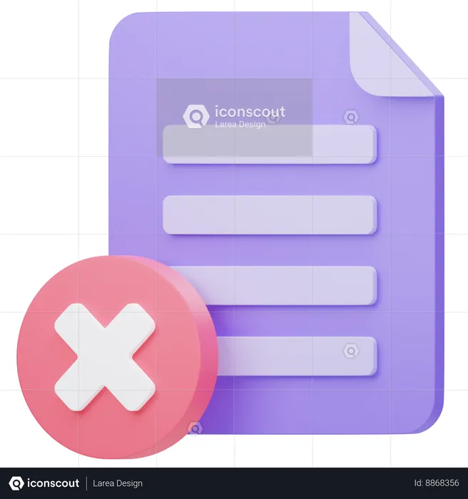 Document Decline  3D Icon