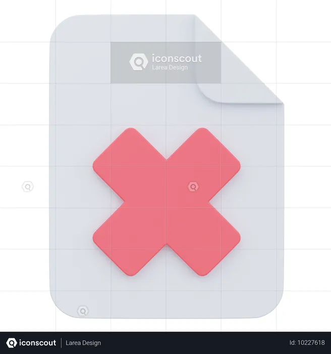 Document Decline  3D Icon