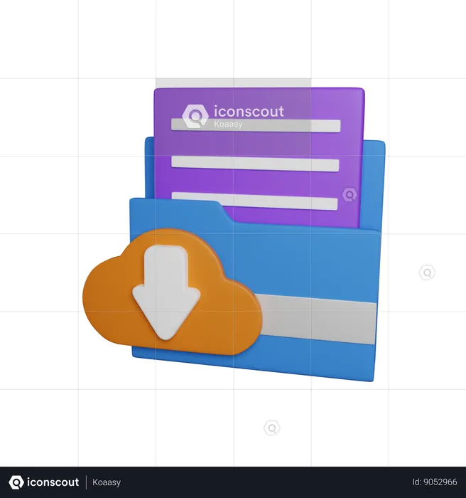 Document Download  3D Icon