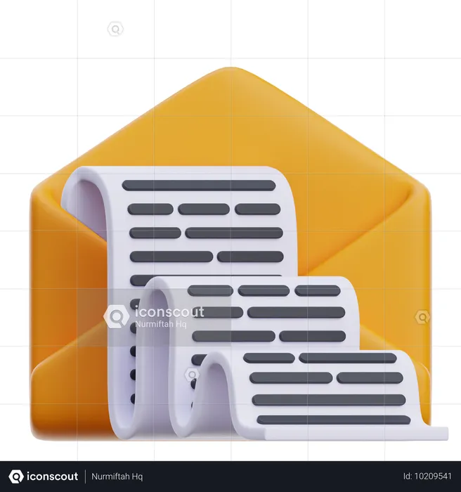 Document Email  3D Icon