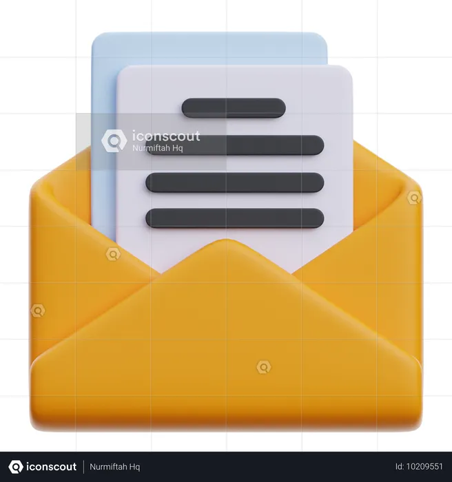 Document Email  3D Icon