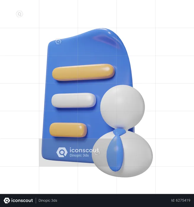 Employé de documents  3D Icon