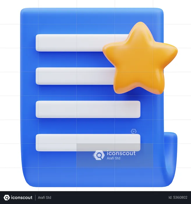 Document préféré  3D Icon